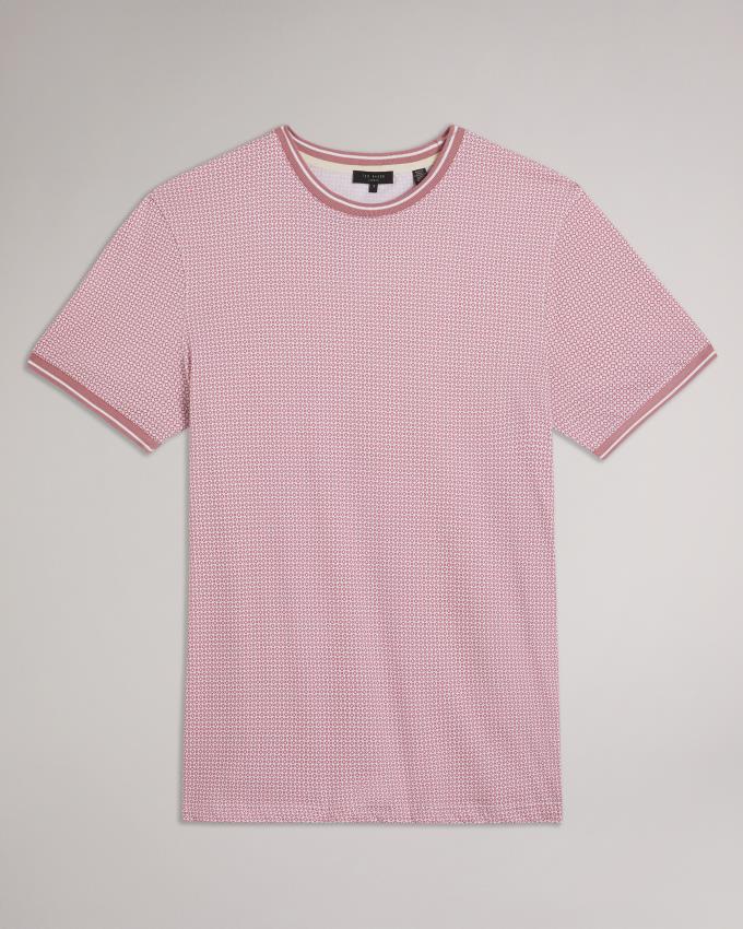 T-Shirt Ted Baker Printed Cotton Rose Homme | YSO-37602470